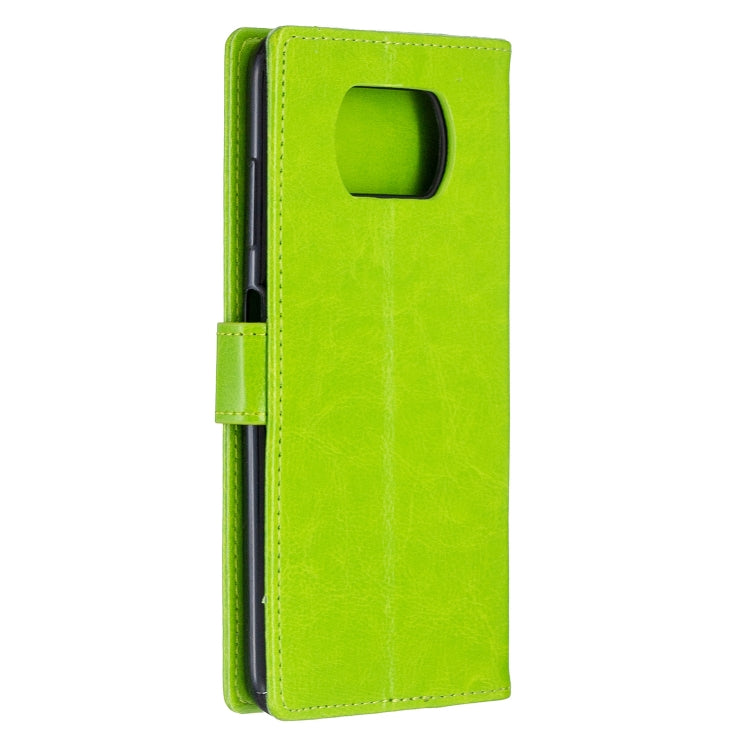For Xiaomi Poco X3 NFC Crazy Horse Texture Horizontal Flip Leather Case with Holder & Card Slots & Wallet & Photo Frame