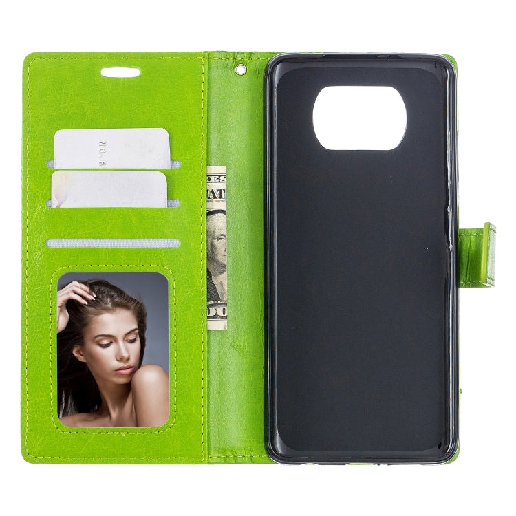 For Xiaomi Poco X3 NFC Crazy Horse Texture Horizontal Flip Leather Case with Holder & Card Slots & Wallet & Photo Frame