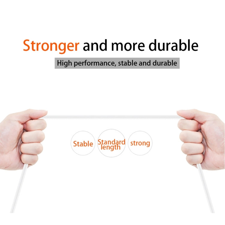 XJ-014 3A USB Male to USB-C / Type-C Male Fast Charging Data Cable, Length: 1m