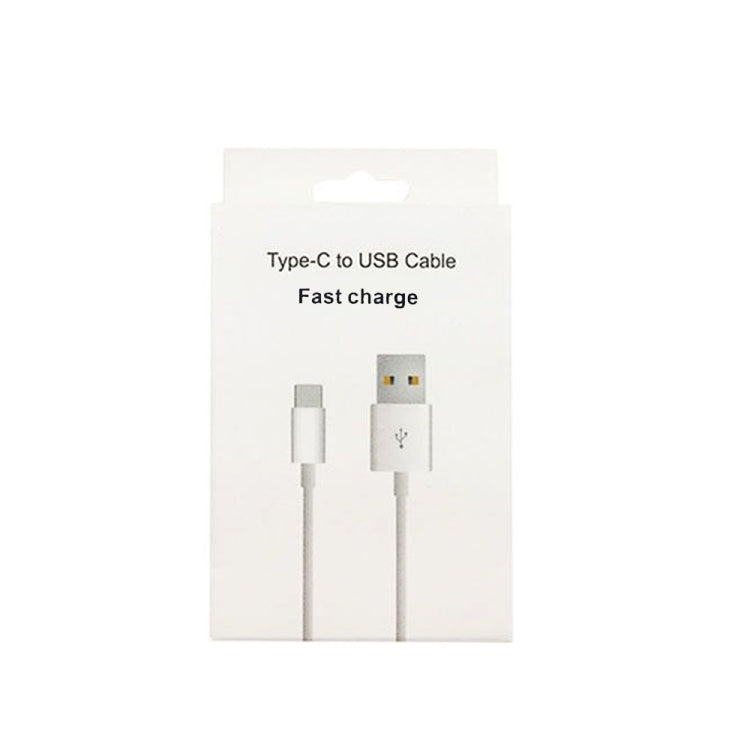 XJ-014 3A USB Male to USB-C / Type-C Male Fast Charging Data Cable, Length: 1m