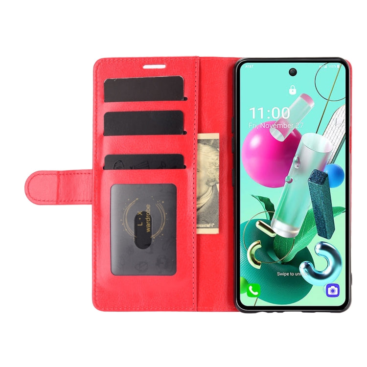 For LG K92 5G R64 Texture Single Horizontal Flip Protective Case with Holder & Card Slots & Wallet& Photo Frame