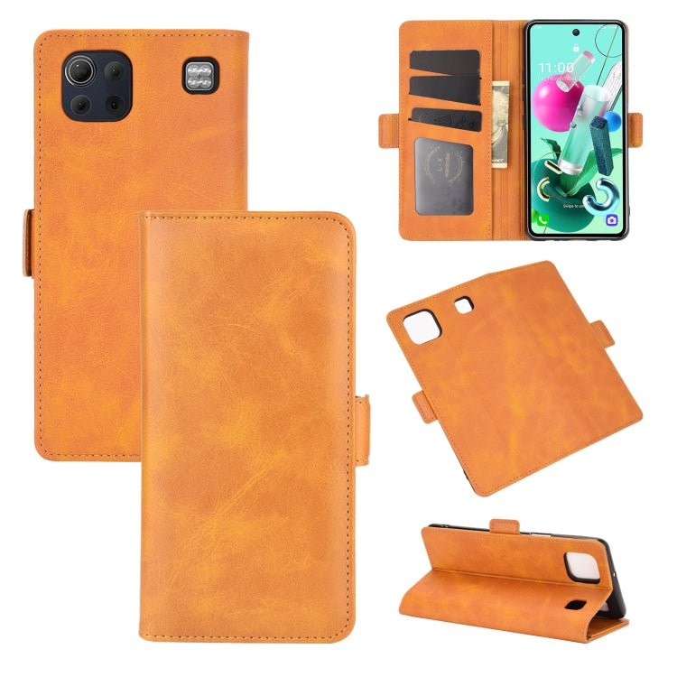 For LG K92 5G Dual-side Magnetic Buckle Horizontal Flip Leather Case with Holder & Card Slots & Wallet