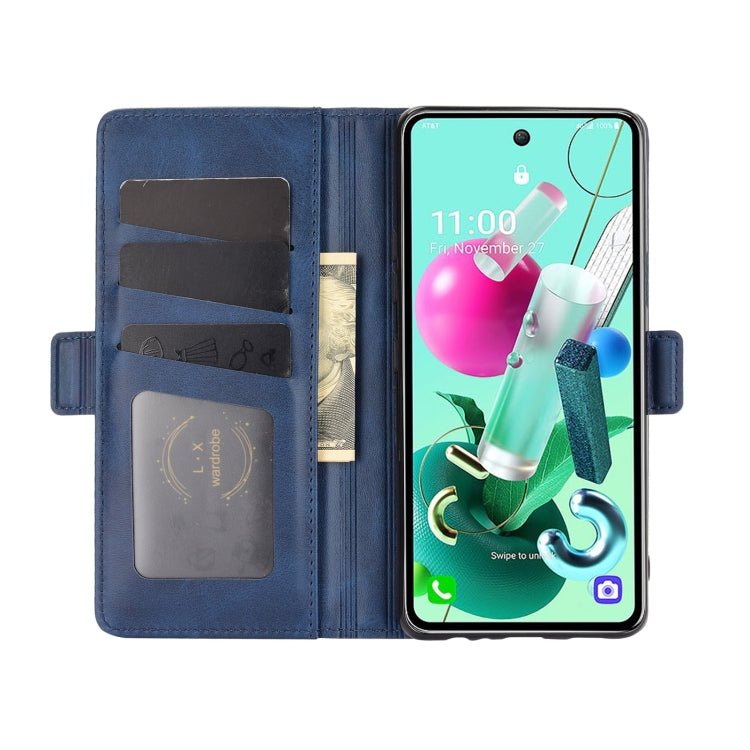 For LG K92 5G Dual-side Magnetic Buckle Horizontal Flip Leather Case with Holder & Card Slots & Wallet