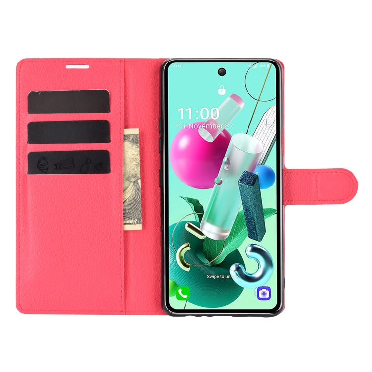 For LG K92 5G Litchi Texture Horizontal Flip Protective Case with Holder & Card Slots & Wallet