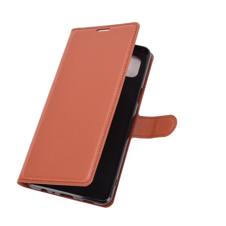 For LG K92 5G Litchi Texture Horizontal Flip Protective Case with Holder & Card Slots & Wallet