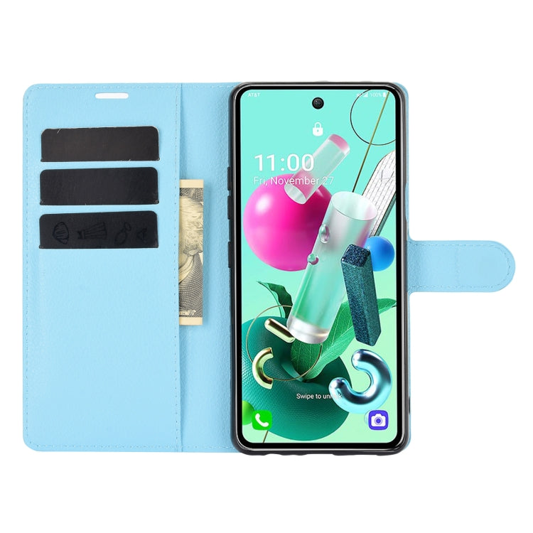 For LG K92 5G Litchi Texture Horizontal Flip Protective Case with Holder & Card Slots & Wallet