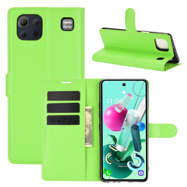 For LG K92 5G Litchi Texture Horizontal Flip Protective Case with Holder & Card Slots & Wallet