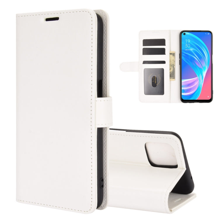 For OPPO A72 / A73 5G R64 Texture Single Horizontal Flip Protective Case with Holder & Card Slots & Wallet & Photo Frame
