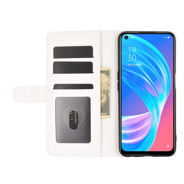 For OPPO A72 / A73 5G R64 Texture Single Horizontal Flip Protective Case with Holder & Card Slots & Wallet & Photo Frame