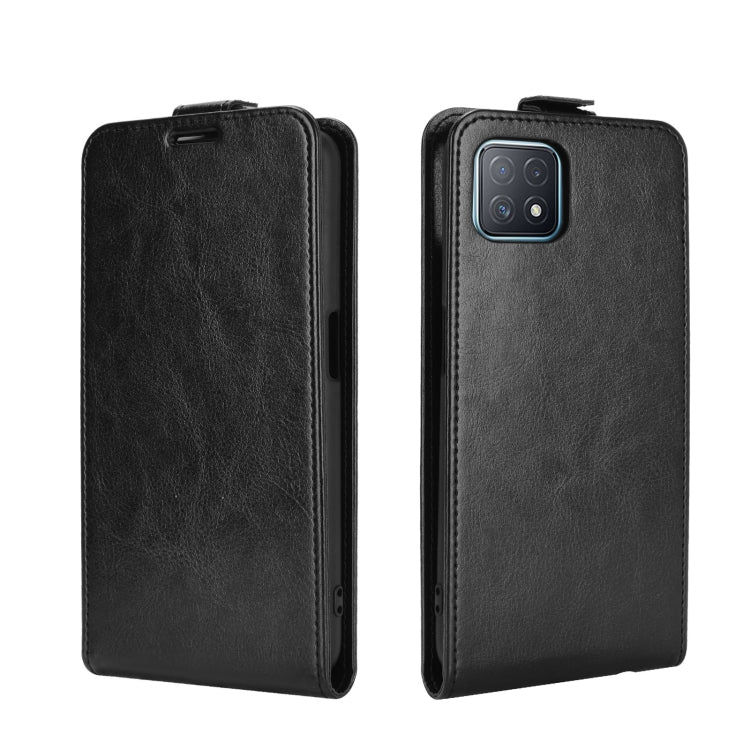 For OPPO A72 / A73 5G R64 Texture Single Vertical Flip Leather Protective Case with Card Slots & Photo Frame