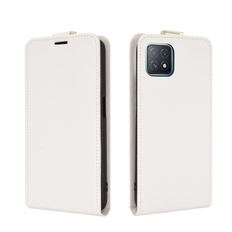 For OPPO A72 / A73 5G R64 Texture Single Vertical Flip Leather Protective Case with Card Slots & Photo Frame