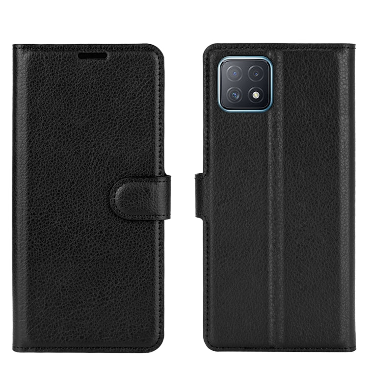 For OPPO A72 / A73 5G Litchi Texture Horizontal Flip Protective Case with Holder & Card Slots & Wallet