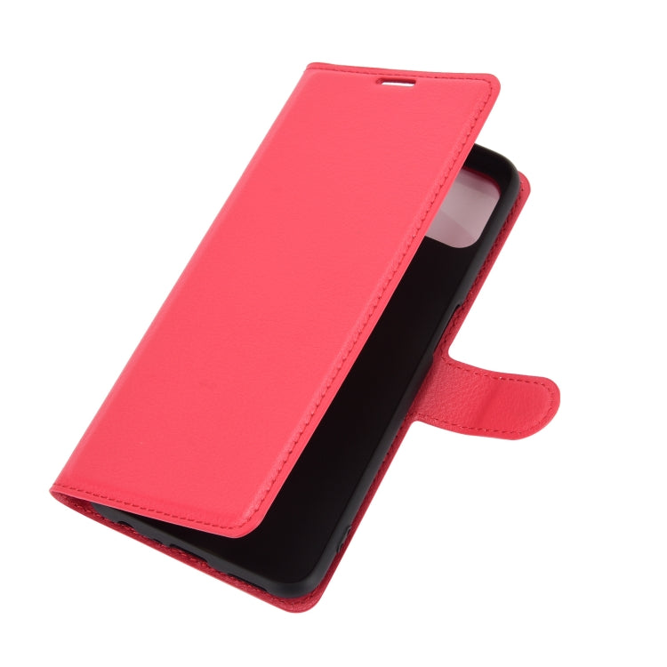 For OPPO A72 / A73 5G Litchi Texture Horizontal Flip Protective Case with Holder & Card Slots & Wallet