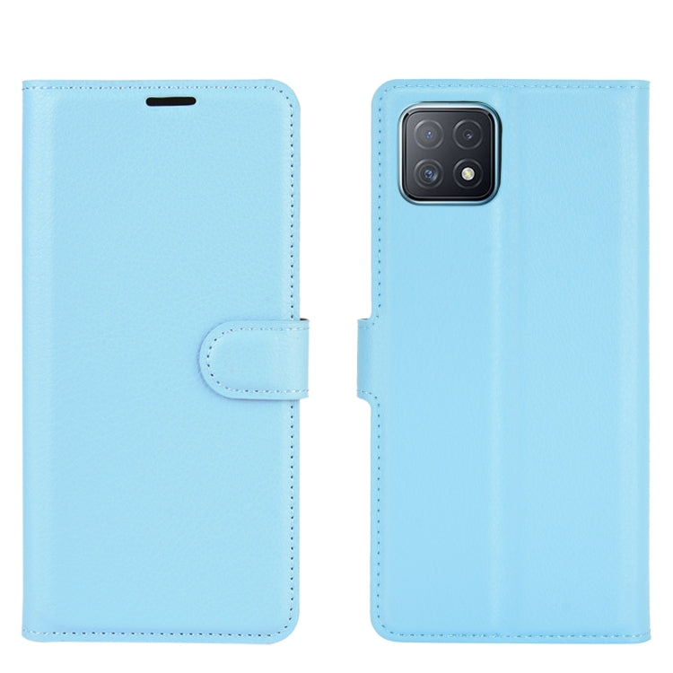 For OPPO A72 / A73 5G Litchi Texture Horizontal Flip Protective Case with Holder & Card Slots & Wallet