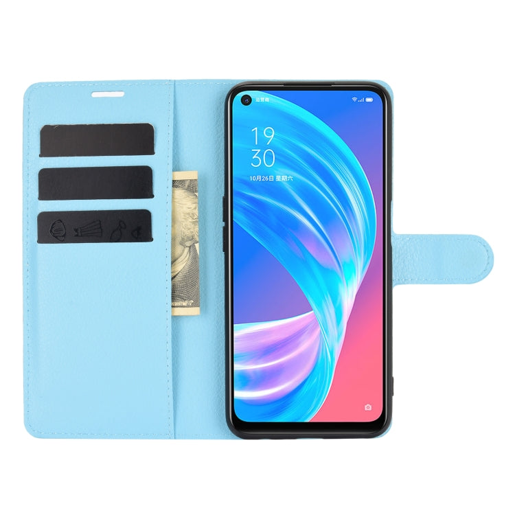 For OPPO A72 / A73 5G Litchi Texture Horizontal Flip Protective Case with Holder & Card Slots & Wallet