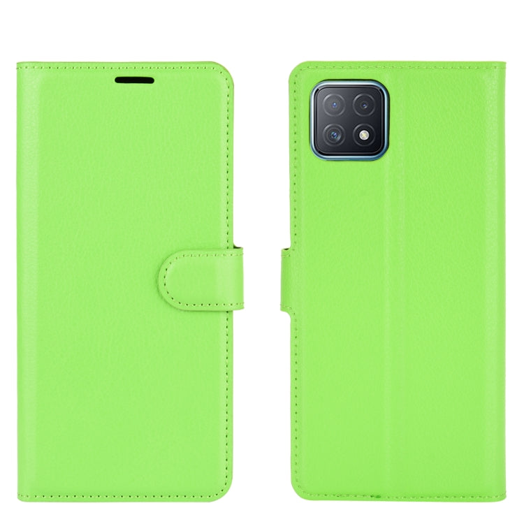 For OPPO A72 / A73 5G Litchi Texture Horizontal Flip Protective Case with Holder & Card Slots & Wallet