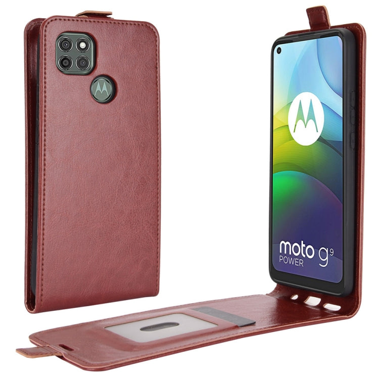 For Motorola Moto G9 Power R64 Texture Single Vertical Flip Leather Protective Case with Card Slots & Photo Frame