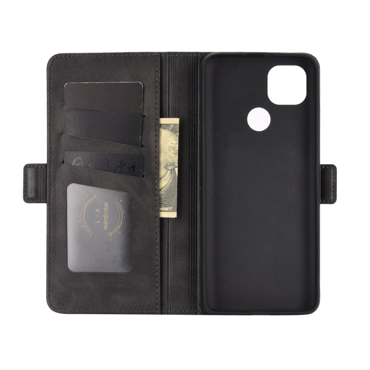For Motorola Moto G9 Power Dual-side Magnetic Buckle Horizontal Flip Leather Case with Holder & Card Slots & Wallet