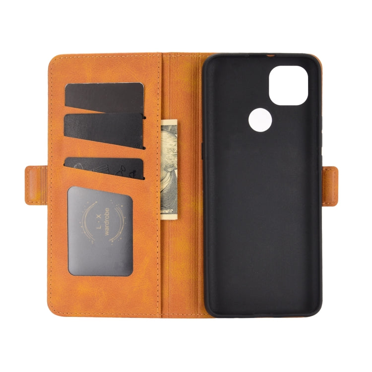 For Motorola Moto G9 Power Dual-side Magnetic Buckle Horizontal Flip Leather Case with Holder & Card Slots & Wallet