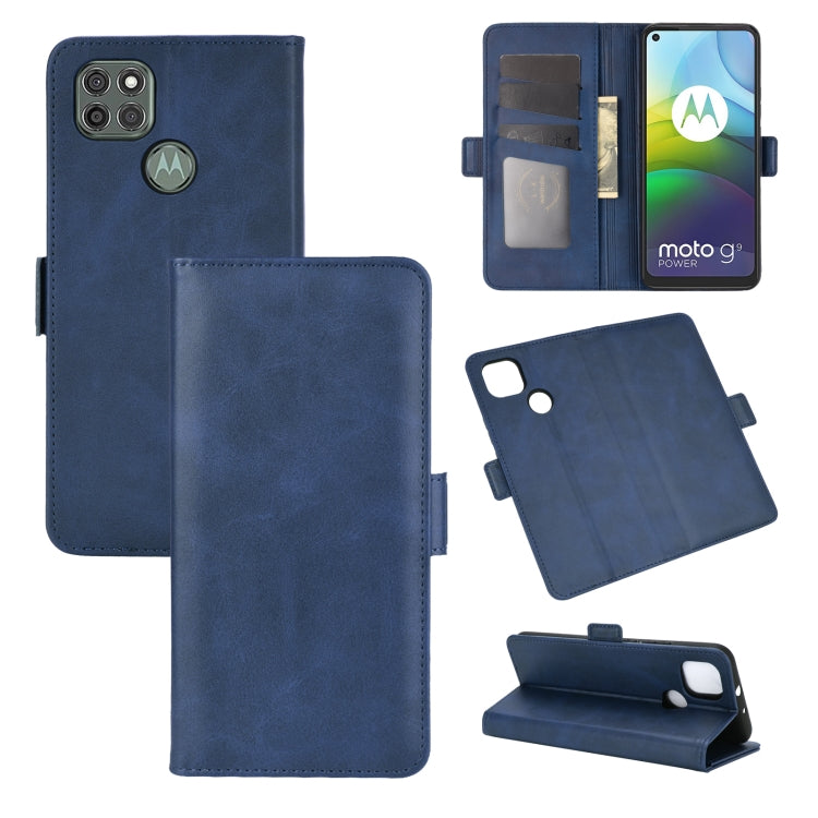 For Motorola Moto G9 Power Dual-side Magnetic Buckle Horizontal Flip Leather Case with Holder & Card Slots & Wallet