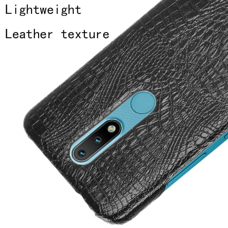 For Nokia 2.4 Shockproof Crocodile Texture PC + PU Case