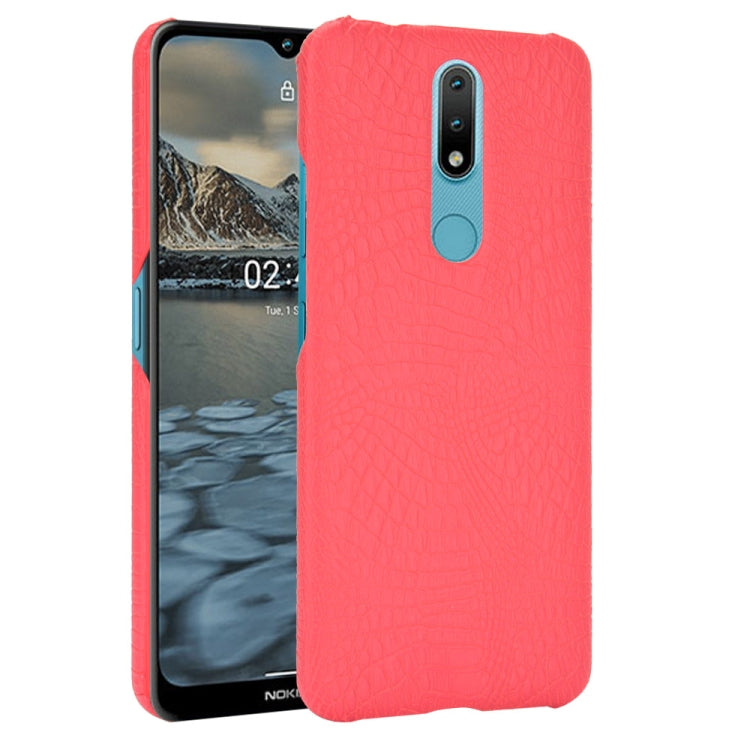 For Nokia 2.4 Shockproof Crocodile Texture PC + PU Case