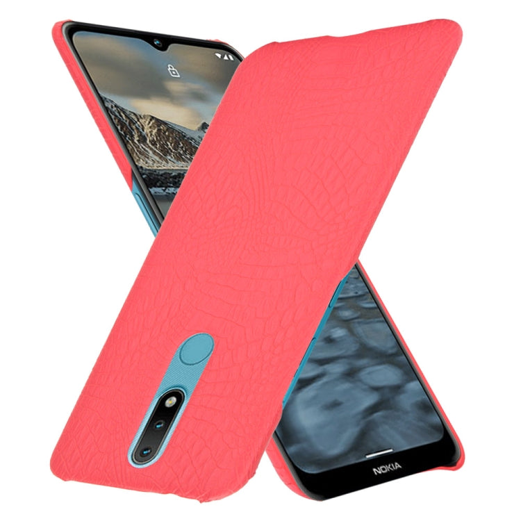 For Nokia 2.4 Shockproof Crocodile Texture PC + PU Case