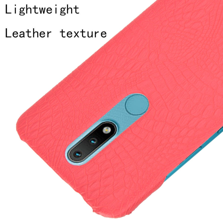 For Nokia 2.4 Shockproof Crocodile Texture PC + PU Case