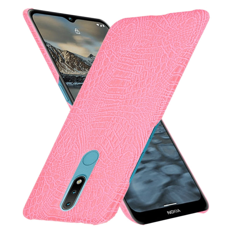 For Nokia 2.4 Shockproof Crocodile Texture PC + PU Case