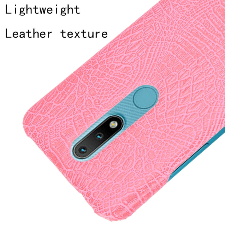 For Nokia 2.4 Shockproof Crocodile Texture PC + PU Case