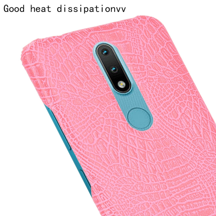 For Nokia 2.4 Shockproof Crocodile Texture PC + PU Case