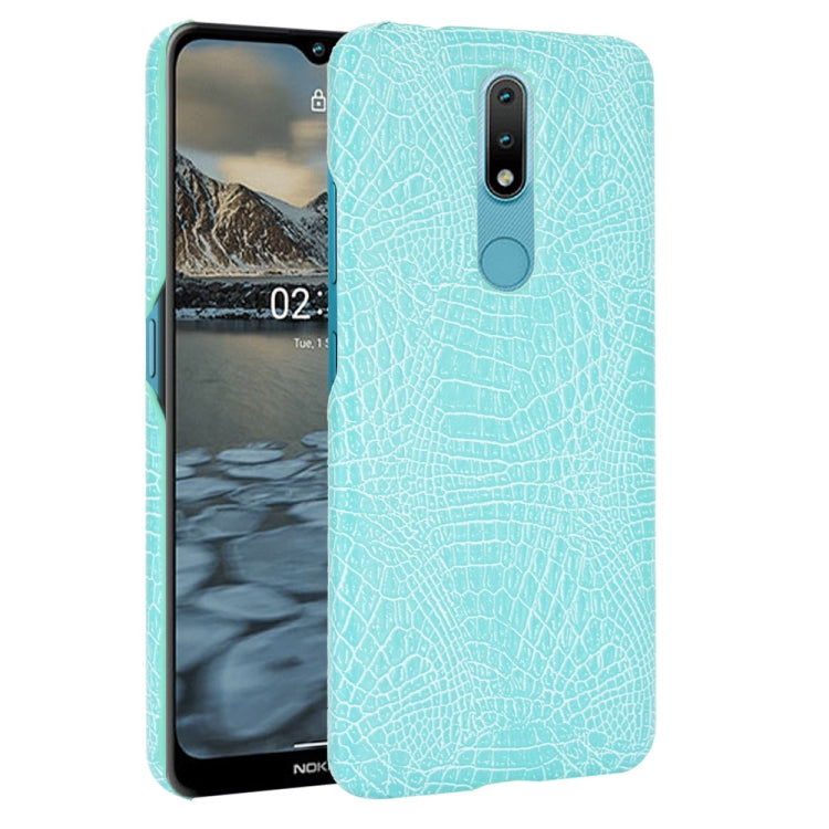 For Nokia 2.4 Shockproof Crocodile Texture PC + PU Case
