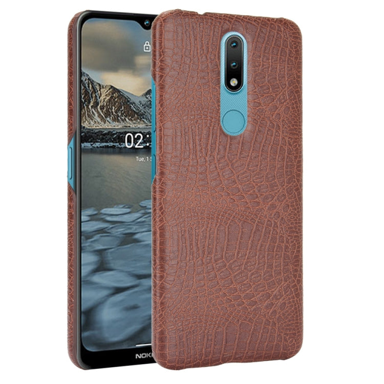 For Nokia 2.4 Shockproof Crocodile Texture PC + PU Case