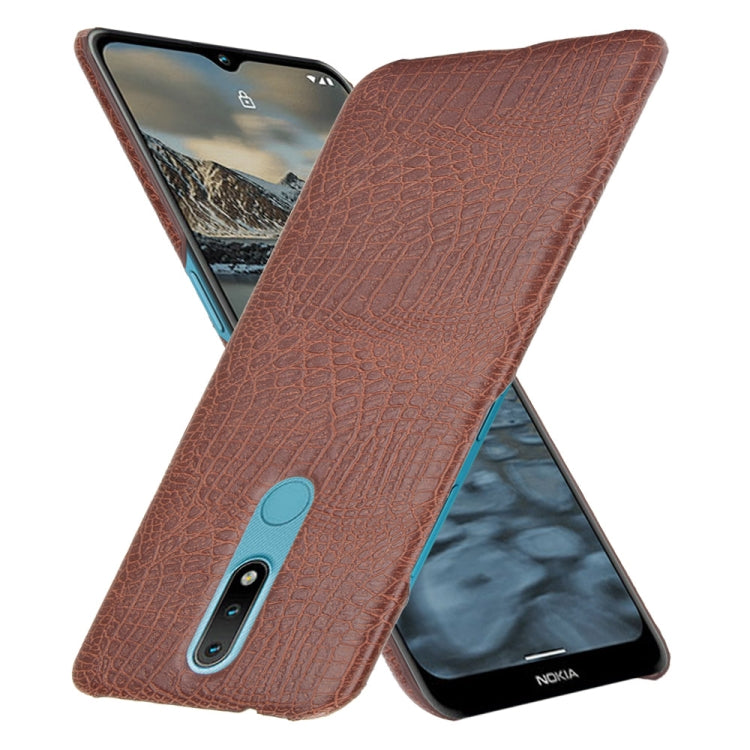 For Nokia 2.4 Shockproof Crocodile Texture PC + PU Case