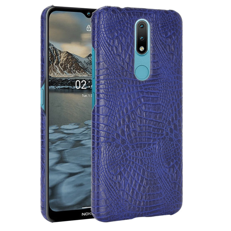 For Nokia 2.4 Shockproof Crocodile Texture PC + PU Case