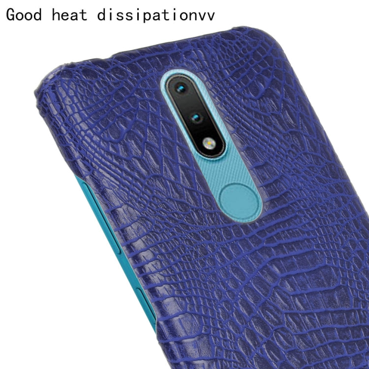 For Nokia 2.4 Shockproof Crocodile Texture PC + PU Case