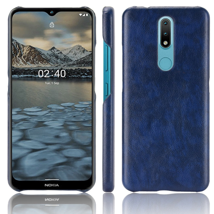 For Nokia 2.4 Shockproof Litchi Texture PC + PU Case
