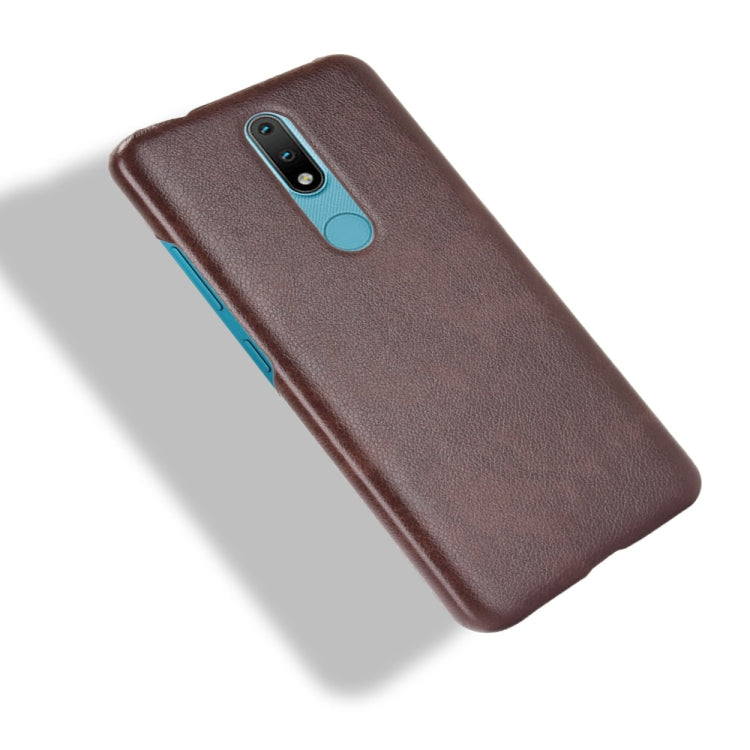 For Nokia 2.4 Shockproof Litchi Texture PC + PU Case