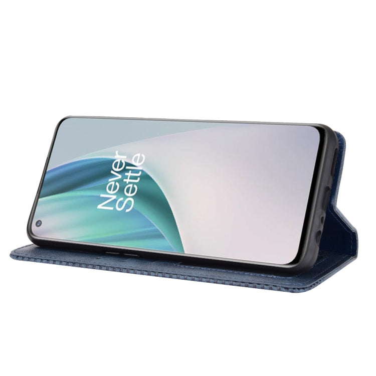 For OnePlus Nord N10 5G Magnetic Buckle Retro Crazy Horse Texture Horizontal Flip Leather Case with Holder & Card Slots & Photo Frame