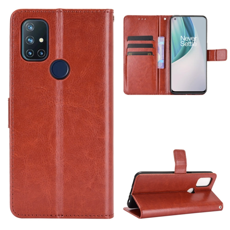 For OnePlus Nord N10 5G Retro Crazy Horse Texture Horizontal Flip Leather Case with Holder & Card Slots & Photo Frame