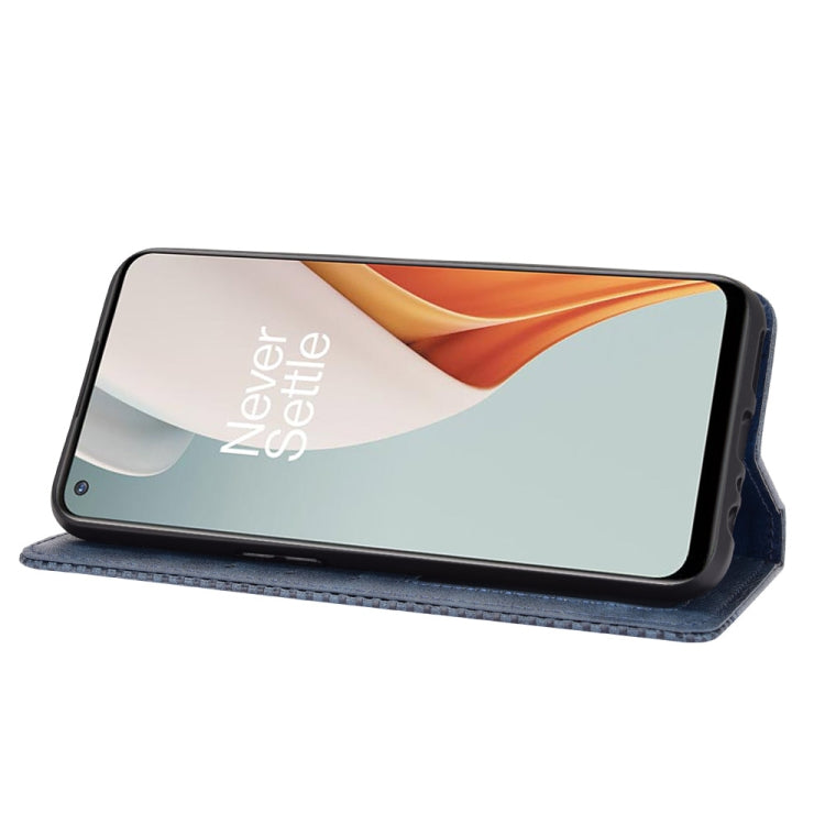 For OnePlus Nord N100 Magnetic Buckle Retro Crazy Horse Texture Horizontal Flip Leather Case with Holder & Card Slots & Photo Frame