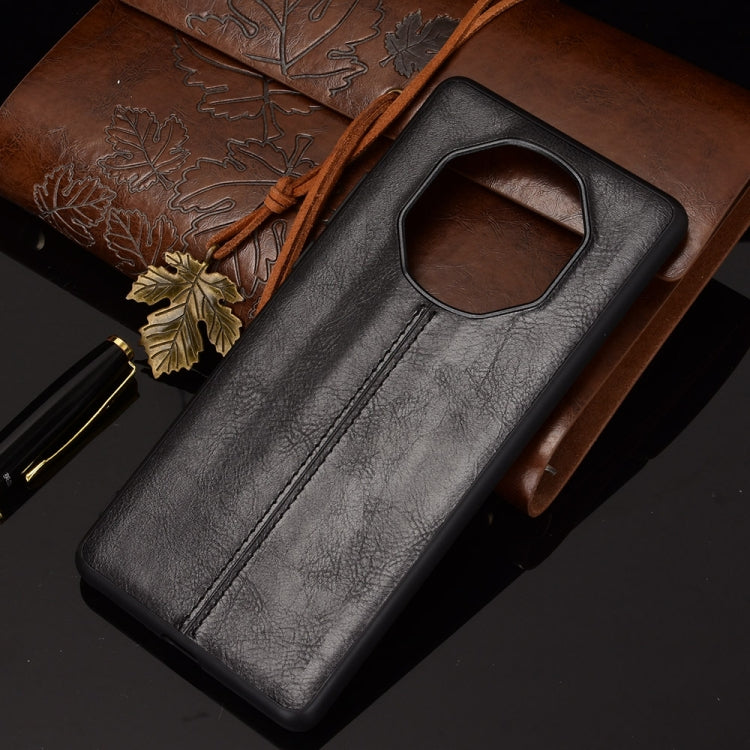 For Huawei Mate 40 RS Porsche Design Shockproof Sewing Cow Pattern Skin PC + PU + TPU Case