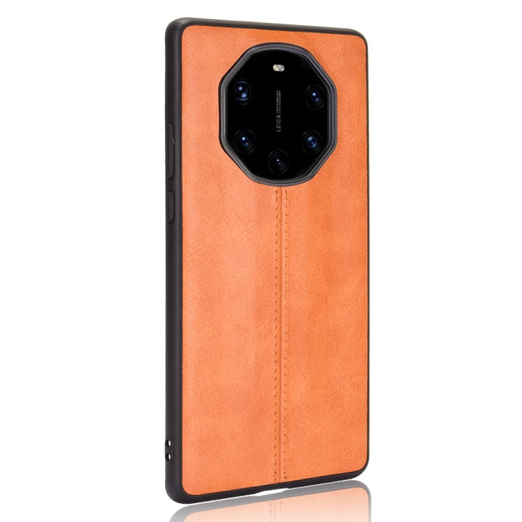 For Huawei Mate 40 RS Porsche Design Shockproof Sewing Cow Pattern Skin PC + PU + TPU Case