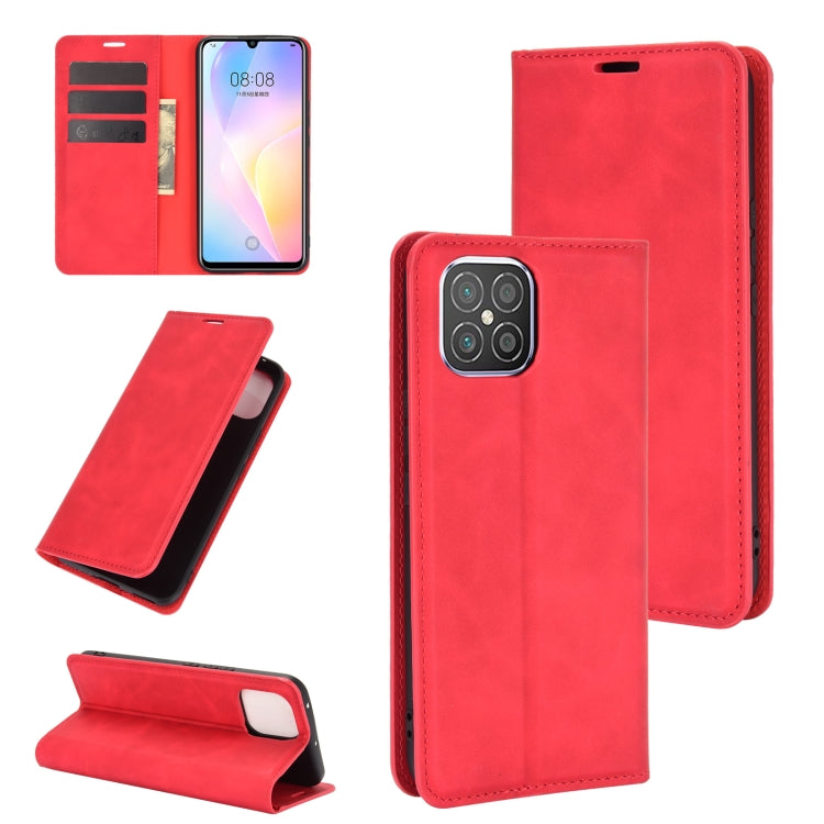 For Huawei nova 8 SE Retro-skin Business Magnetic Suction Leather Case with Holder & Card Slots & Wallet
