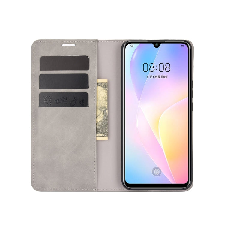 For Huawei nova 8 SE Retro-skin Business Magnetic Suction Leather Case with Holder & Card Slots & Wallet