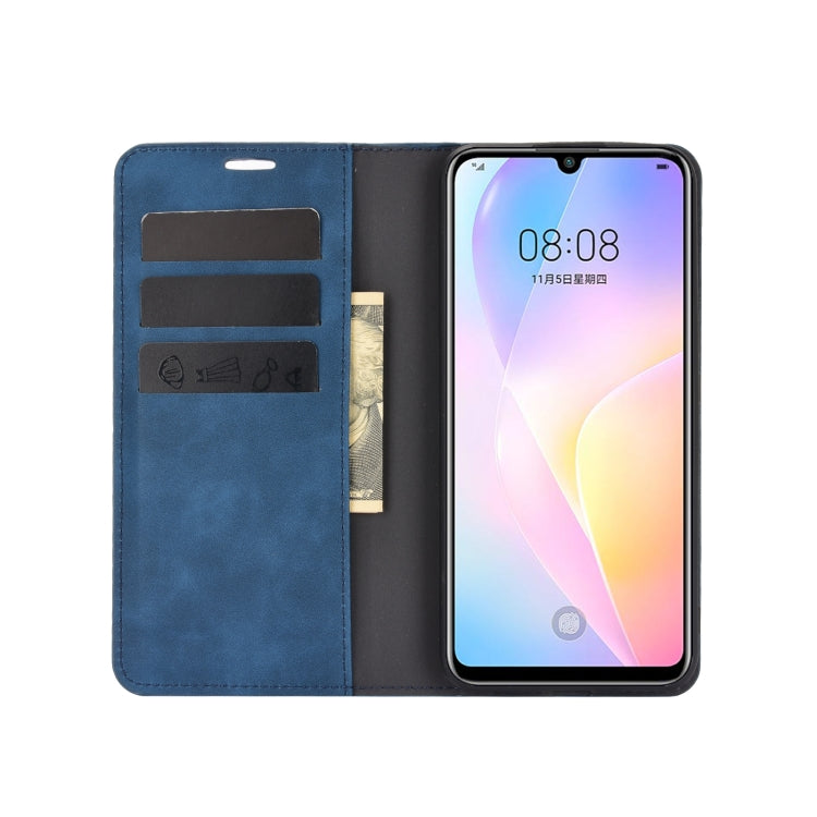 For Huawei nova 8 SE Retro-skin Business Magnetic Suction Leather Case with Holder & Card Slots & Wallet