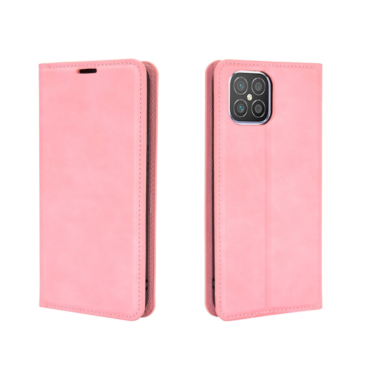 For Huawei nova 8 SE Retro-skin Business Magnetic Suction Leather Case with Holder & Card Slots & Wallet