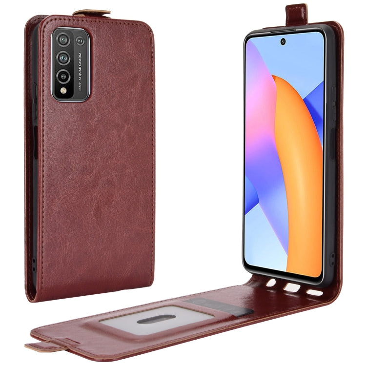 For Huawei Honor 10X Lite R64 Texture Single Vertical Flip Leather Case with Card Slots & Photo Frame