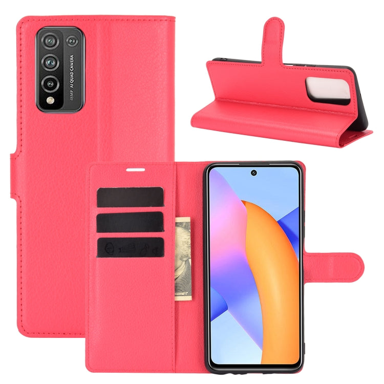 For Huawei Honor 10X Lite Litchi Texture Horizontal Flip Protective Case with Holder & Card Slots & Wallet