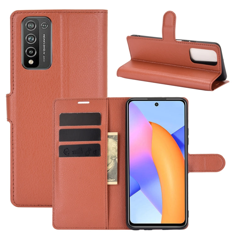 For Huawei Honor 10X Lite Litchi Texture Horizontal Flip Protective Case with Holder & Card Slots & Wallet